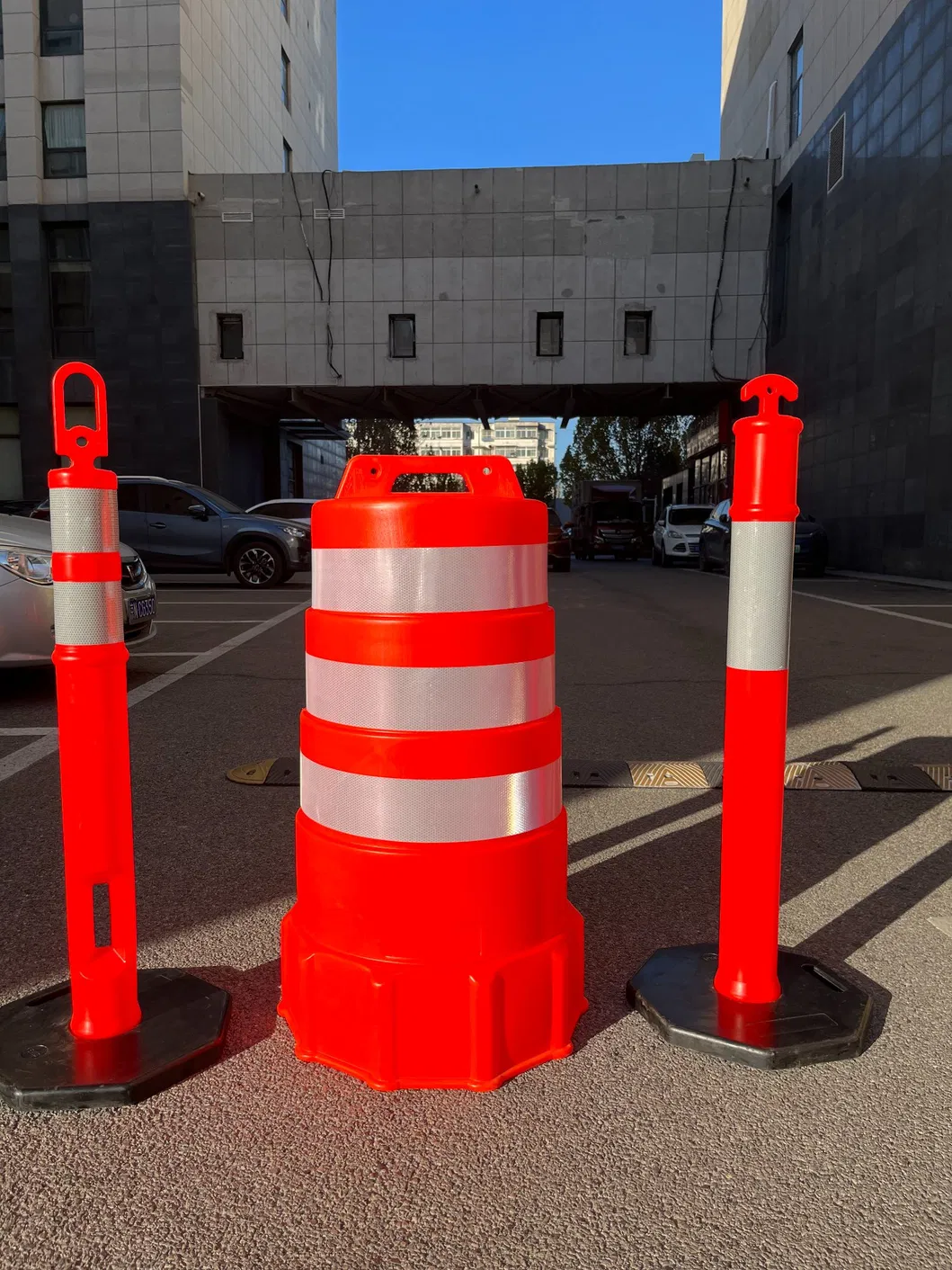 ROADSAFE 뜨거운 판매 PE 교통 드럼 충돌 배럴 도로 안전 반사 경고 배럴 0