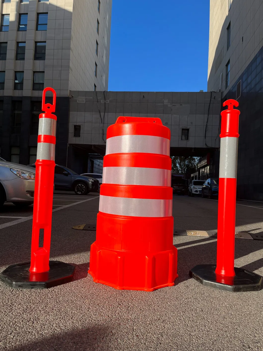 ROADSAFE 뜨거운 판매 PE 교통 드럼 충돌 배럴 도로 안전 반사 경고 배럴 1